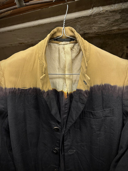 COMME des GARÇONS HOMME PLUS EVERGREEN AW08 Two Toned Bleached Wool Blazer detail | DRIEW GARMENTS