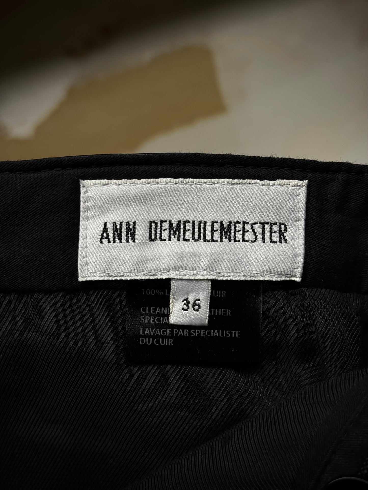 Ann Demeulemeester AW08 Lambskin Leather Bootcut Flare Pants