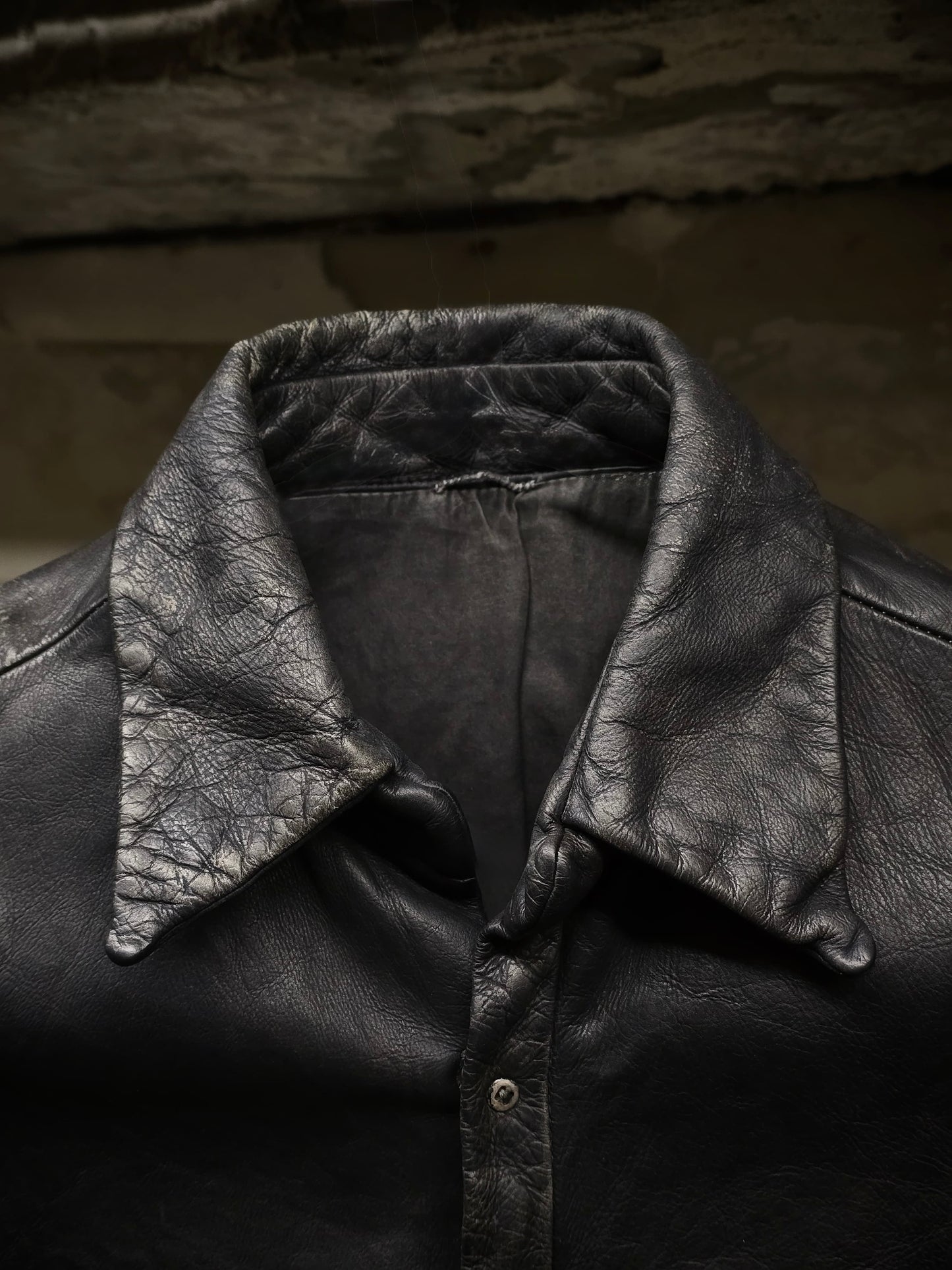 Carpe Diem AW02 "The Last Scene" Washable Cowhide Leather Shirt