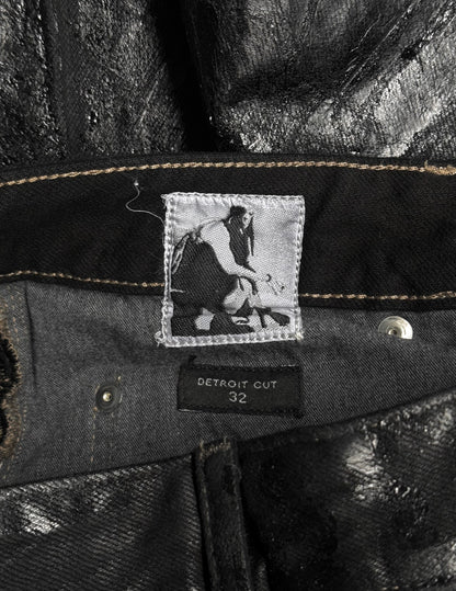 Rick Owens DRKSHDW AW24 "LIDO" Vinyl Wax Coated ‘Detroit Cut’ Denim