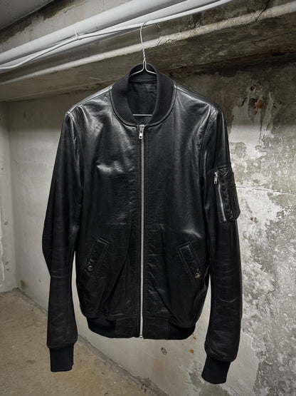 Rick Owens AW14 "MOODY" Lamb Leather MA-1 Bomber Jacket | Archive Fashion Toronto