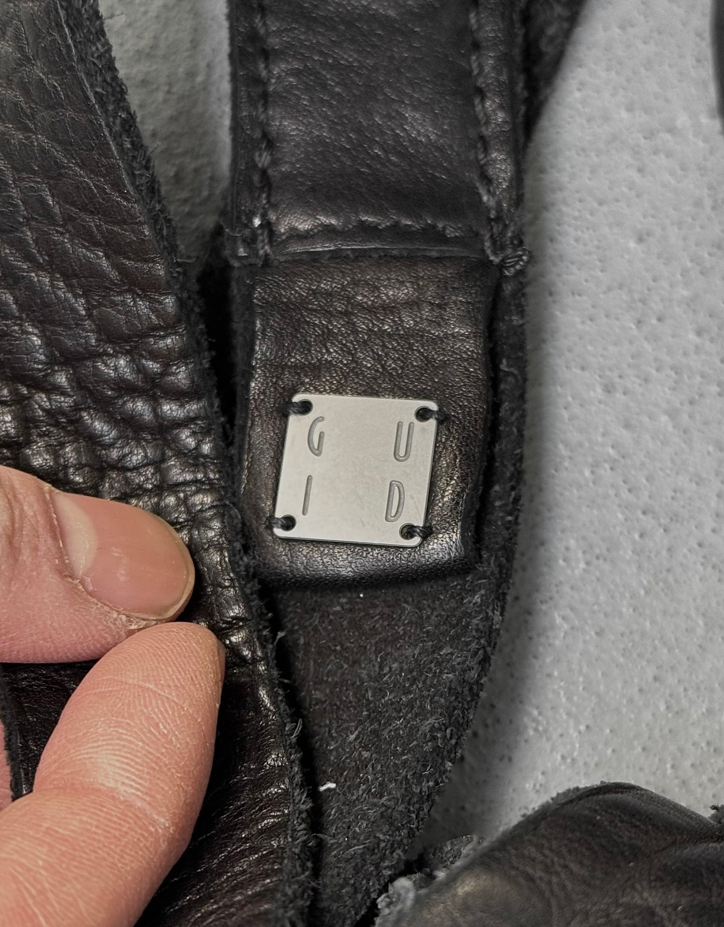 GUIDI 'BLT0' Black Full Grain Bison Leather Belt