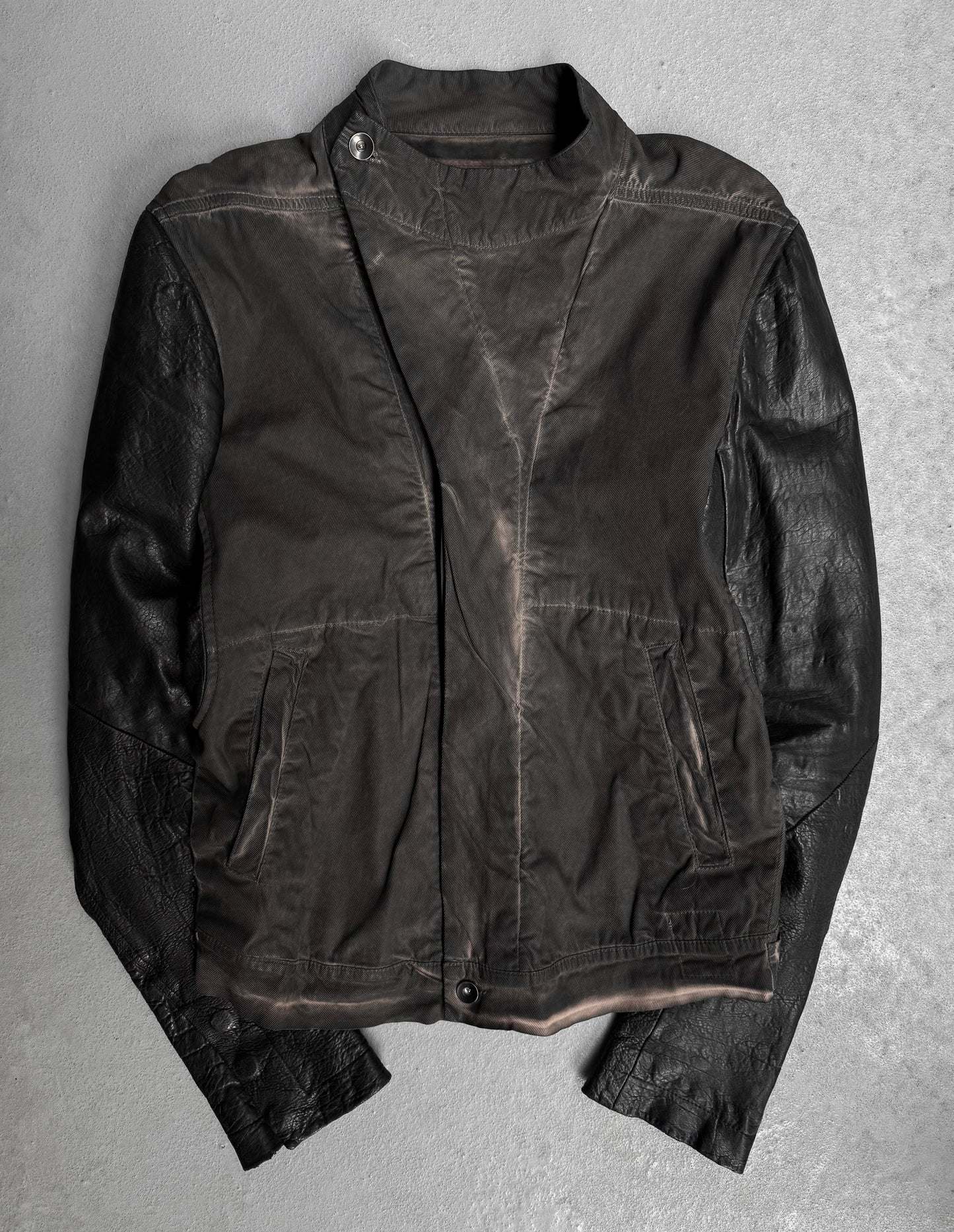 Rick Owens DRKSHDW AW11 “LIMO” Hybrid Lambskin Leather Mud-dyed ‘Slave’ Jacket