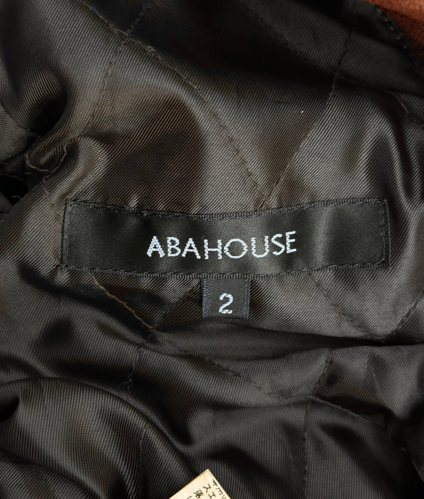 ABAHOUSE Early 00s Worn-out Burgundy Sheepskin Leather Biker Jacket