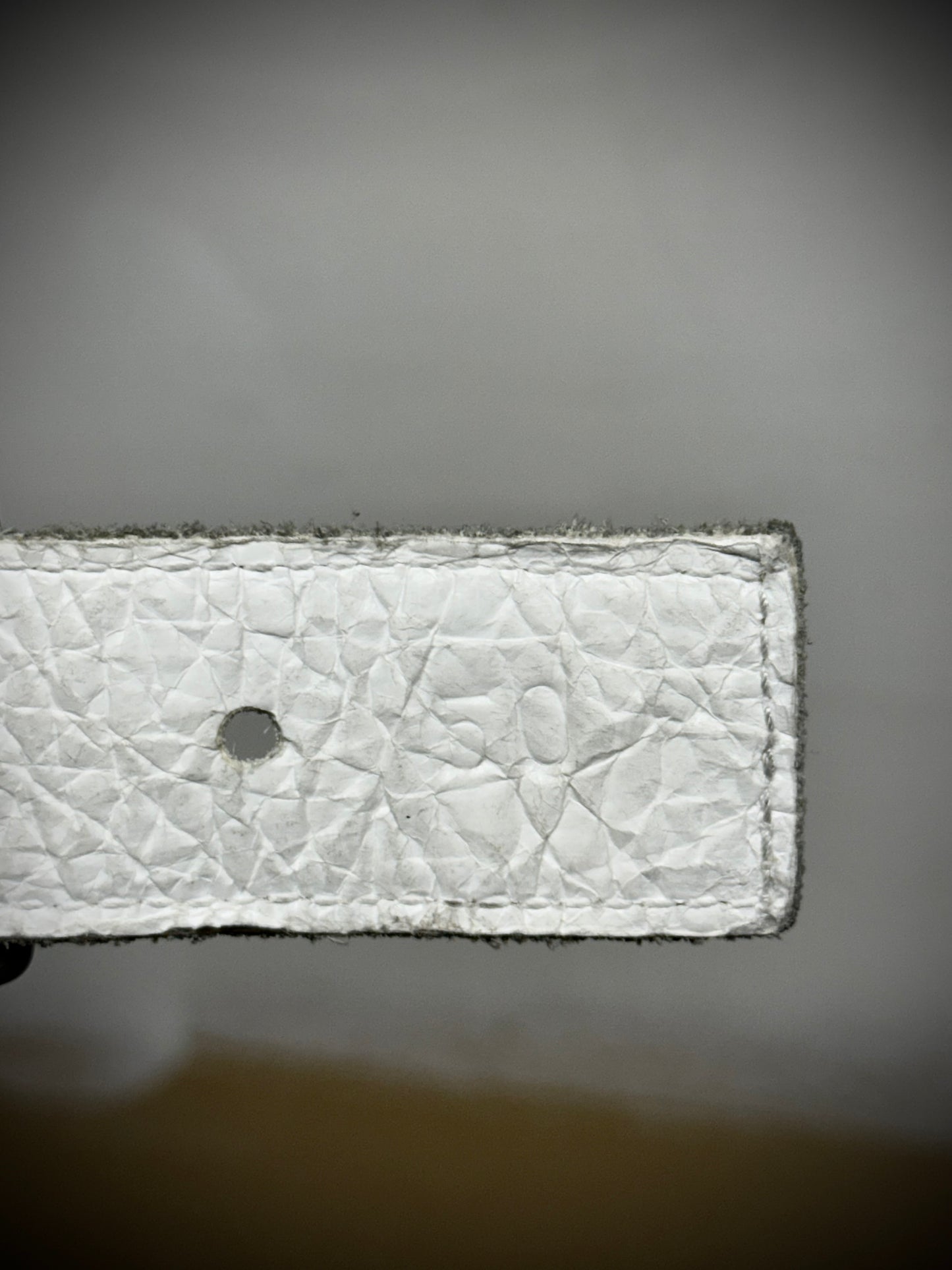 Carol Christian Poell Belt 'AM/2624-IN PABER-PTC/03' Bipolar Paper Dart Bison Leather Belt detail | DRIEW GARMENTS