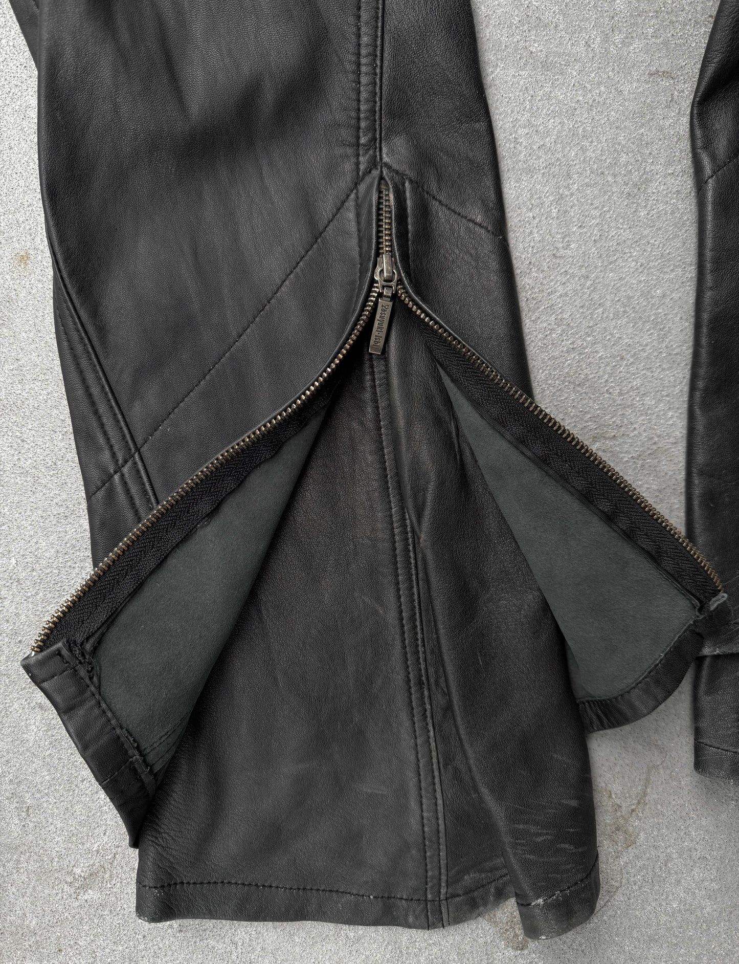 Yasuyuki Ishii Early 00s Padded Biker Sheepskin Leather Pants