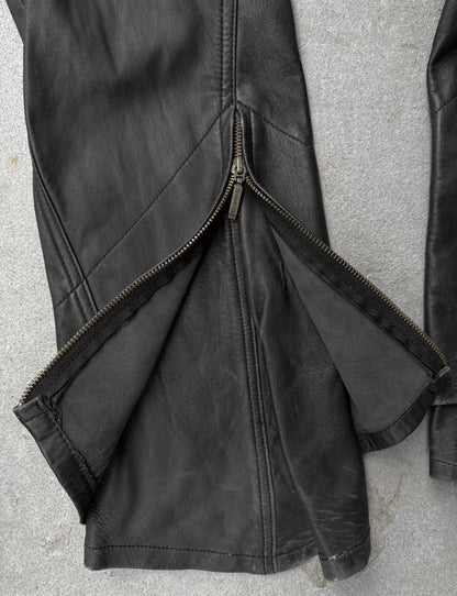 Yasuyuki Ishii Early 00s Padded Biker Sheepskin Leather Pants