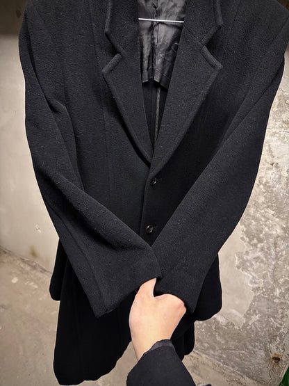 COMME des GARÇONS Late 80s Asymmetric Wool Victorian Tailcoat detail | DRIEW GARMENTS