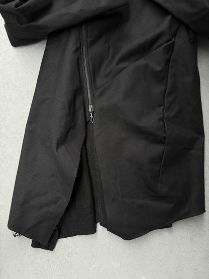 LEON EMANUEL BLANCK Distortion Curved Overlock Wool Lined Hooded Coat detail | DRIEW GARMENTS