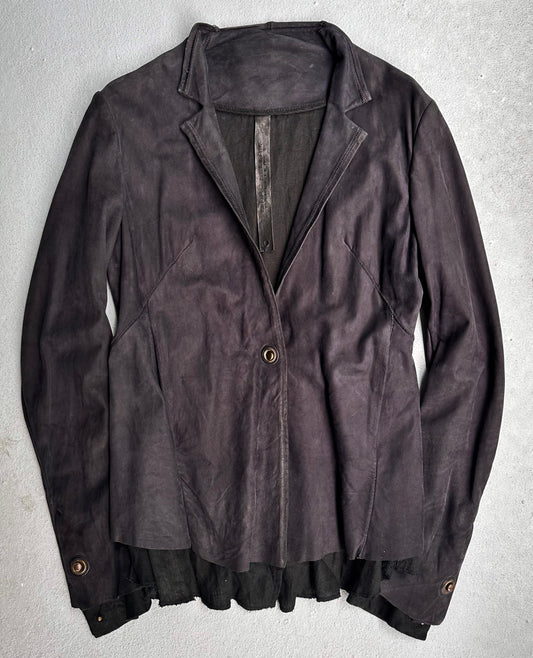 Isaac Sellam: “Experience” Early 00s Garment-dyed Hybrid Lambskin Leather Jacket