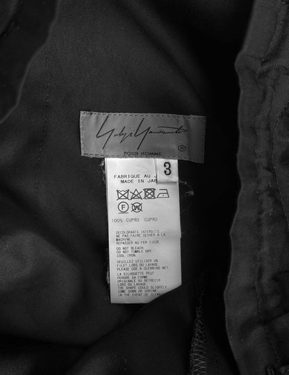 Yohji Yamamoto POUR HOMME SS20 Pleated Drop-crotch Button Hem Cargo Pants