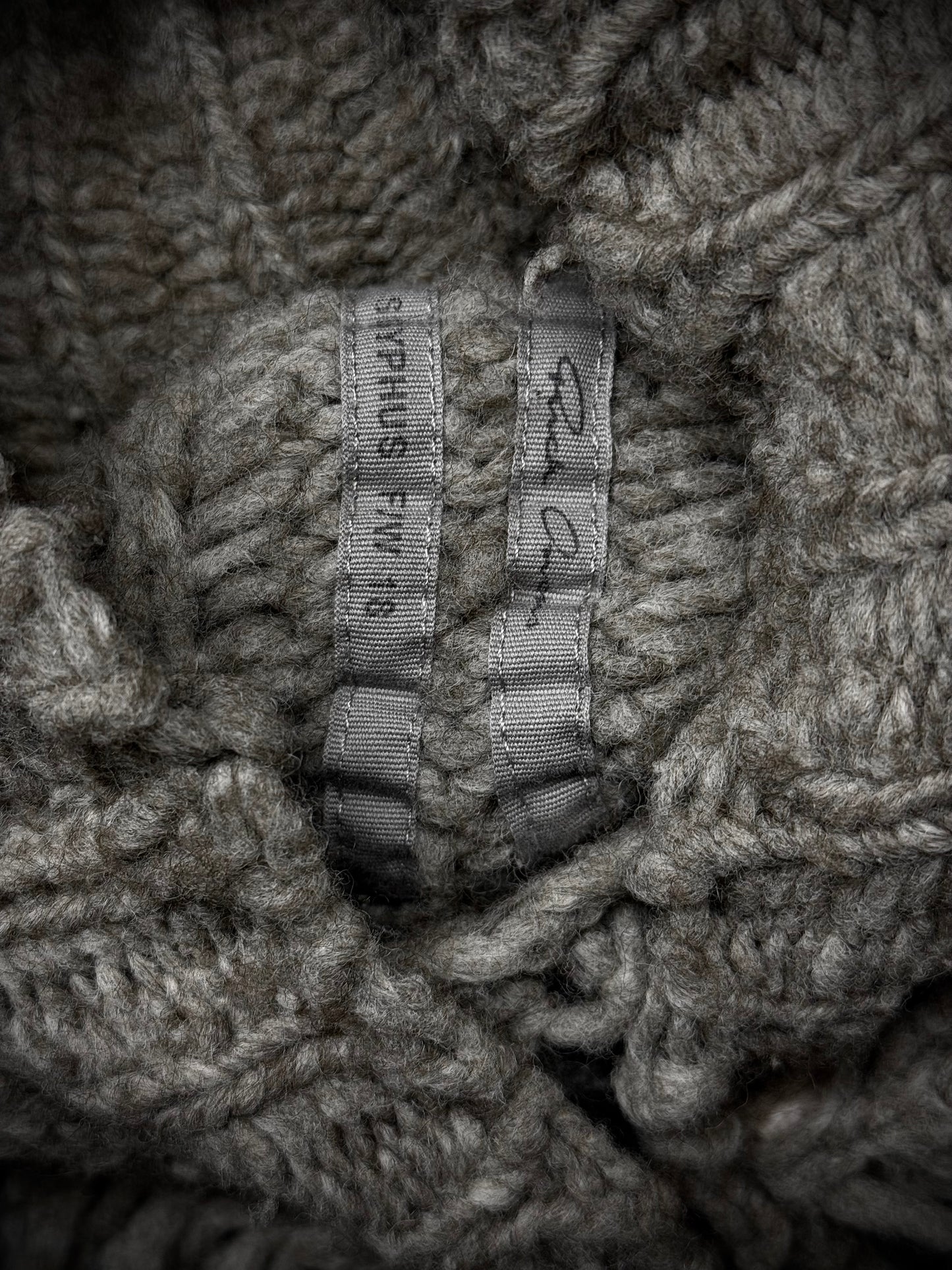 Rick Owens FW18 "SISYPHUS" PEARL Chunky Open Yak Wool Knit detail | DRIEW GARMENTS