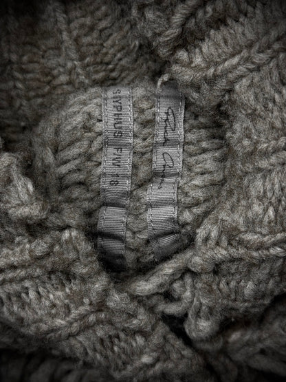 Rick Owens FW18 "SISYPHUS" PEARL Chunky Open Yak Wool Knit detail | DRIEW GARMENTS
