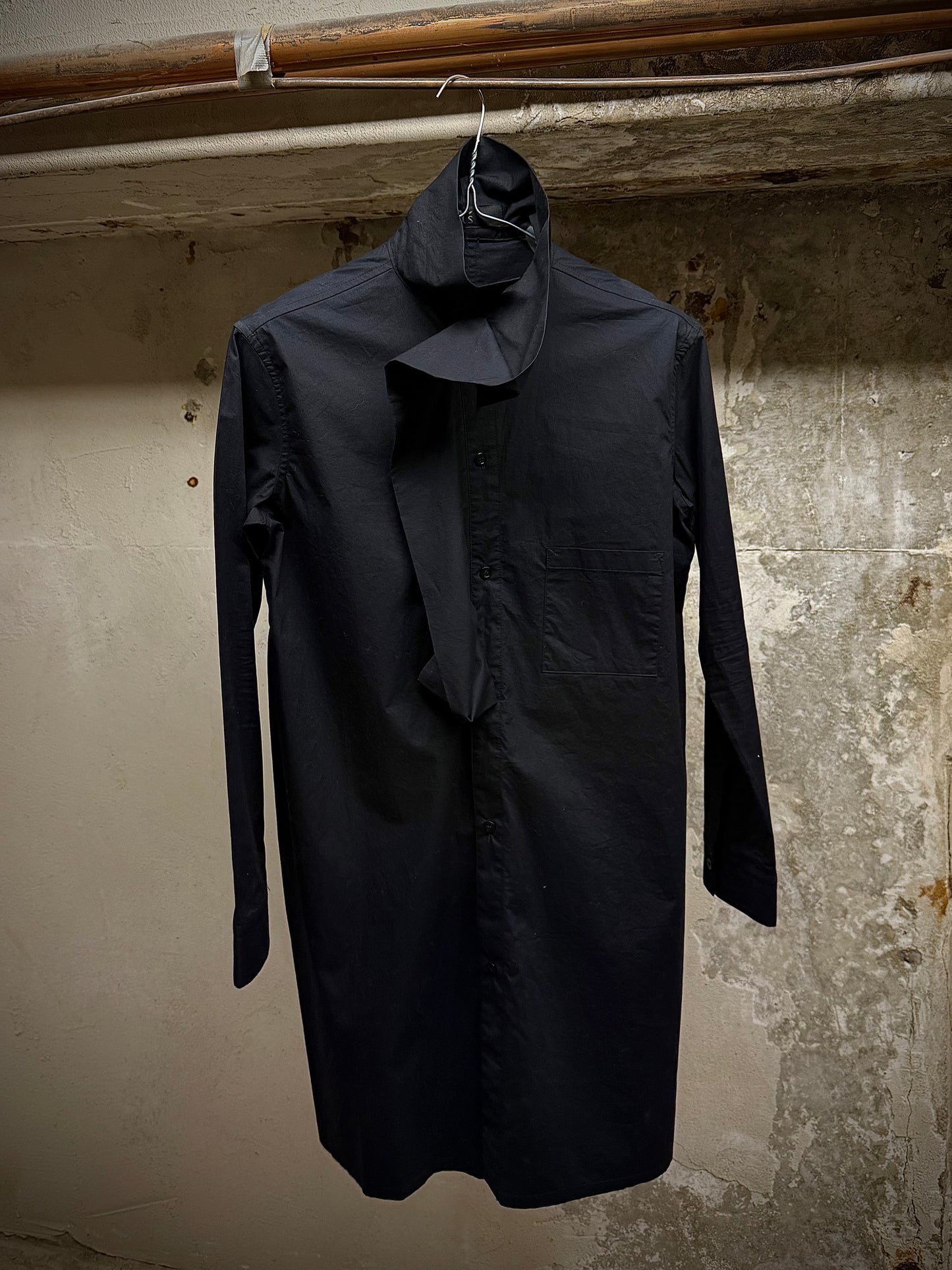 Yohji Yamamoto Y's by Yohji Yamamoto SS15 Twisted High Neck Collar Shirt | Archive Fashion Toronto