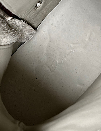 Rick Owens AW21 “GETHSEMANE” Grey Pony-hair Ramones Sneakers