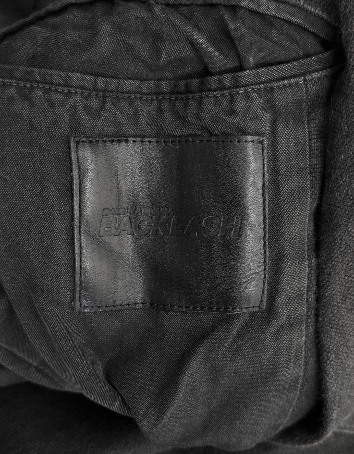 Isamu Katayama “BACKLASH” SS13 Object-dyed Calfskin Trim Linen Blazer