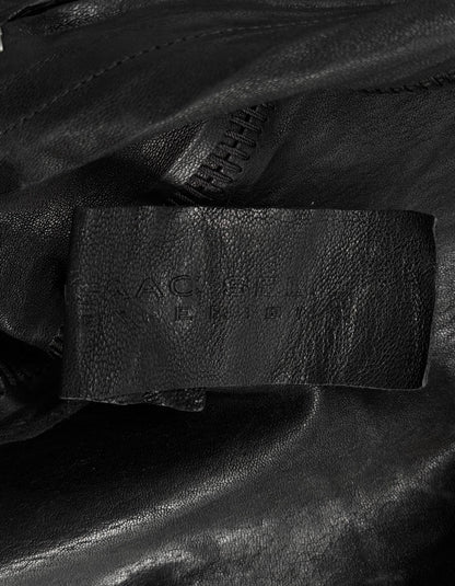 Isaac Sellam : “Experience” Black Lambskin Seamless Bute Crasse Pouille Spine Jacket