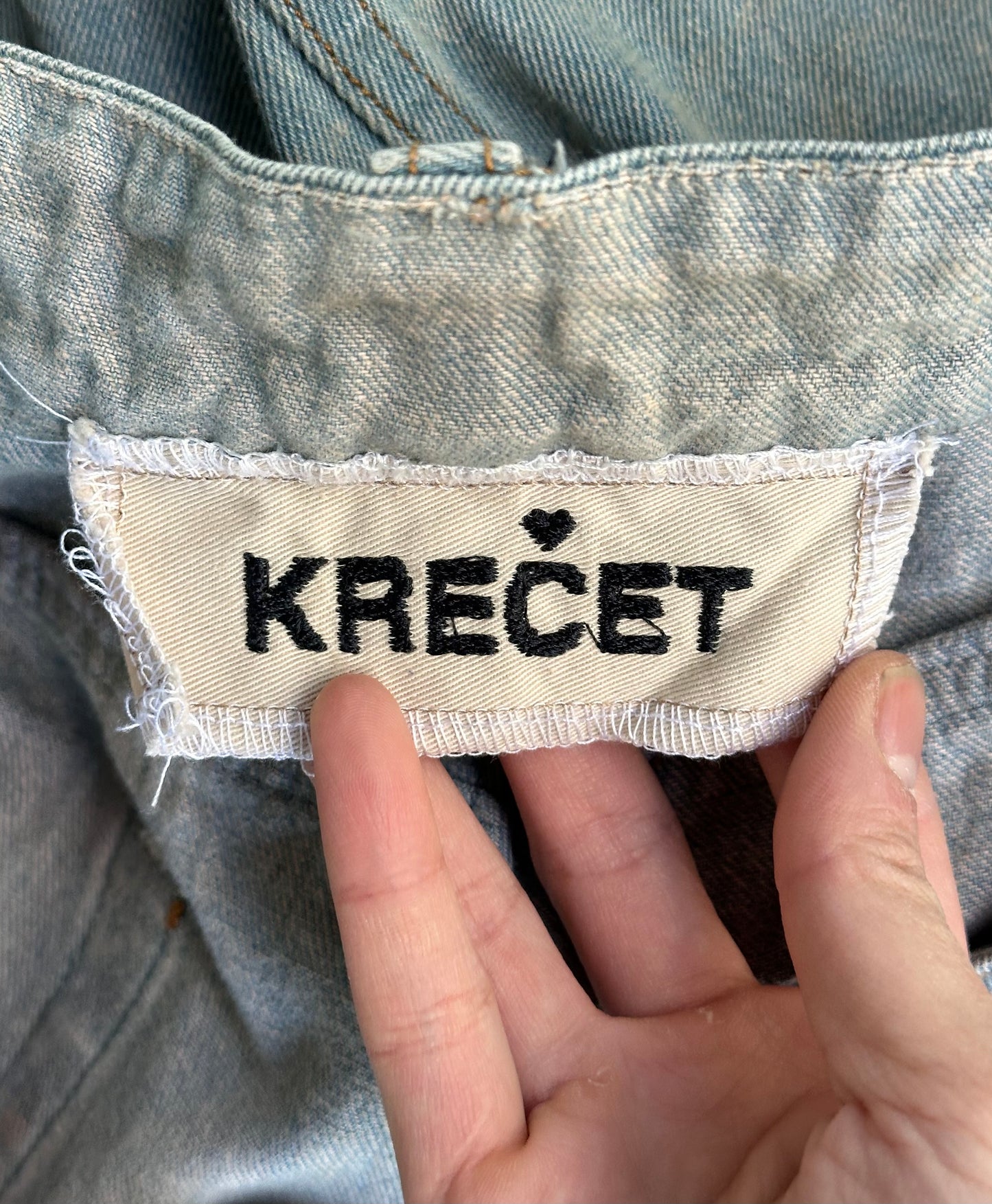 KREČET SS24 Wide Cut Blue Mud-wash Denim