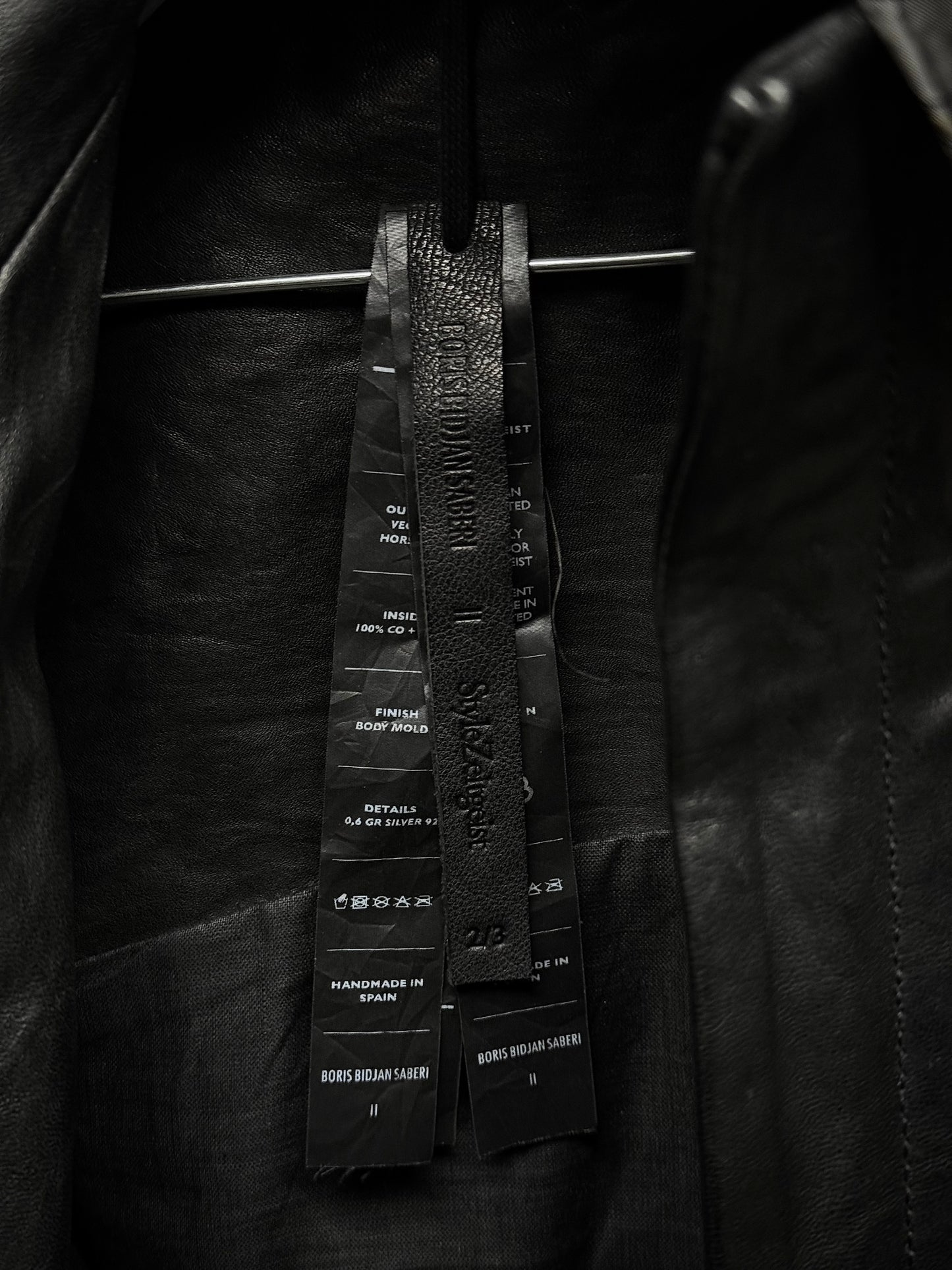 Boris Bidjan Saberi x Style Zeitgeist AW16 'J1 F251' Body Molded Horse Leather Jacket