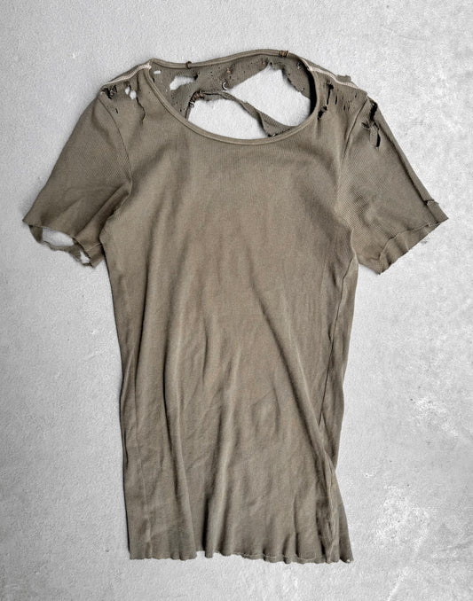 IfSixWasNine Early 00s ‘MUDMAX’ Ribbed Cotton T-shirt