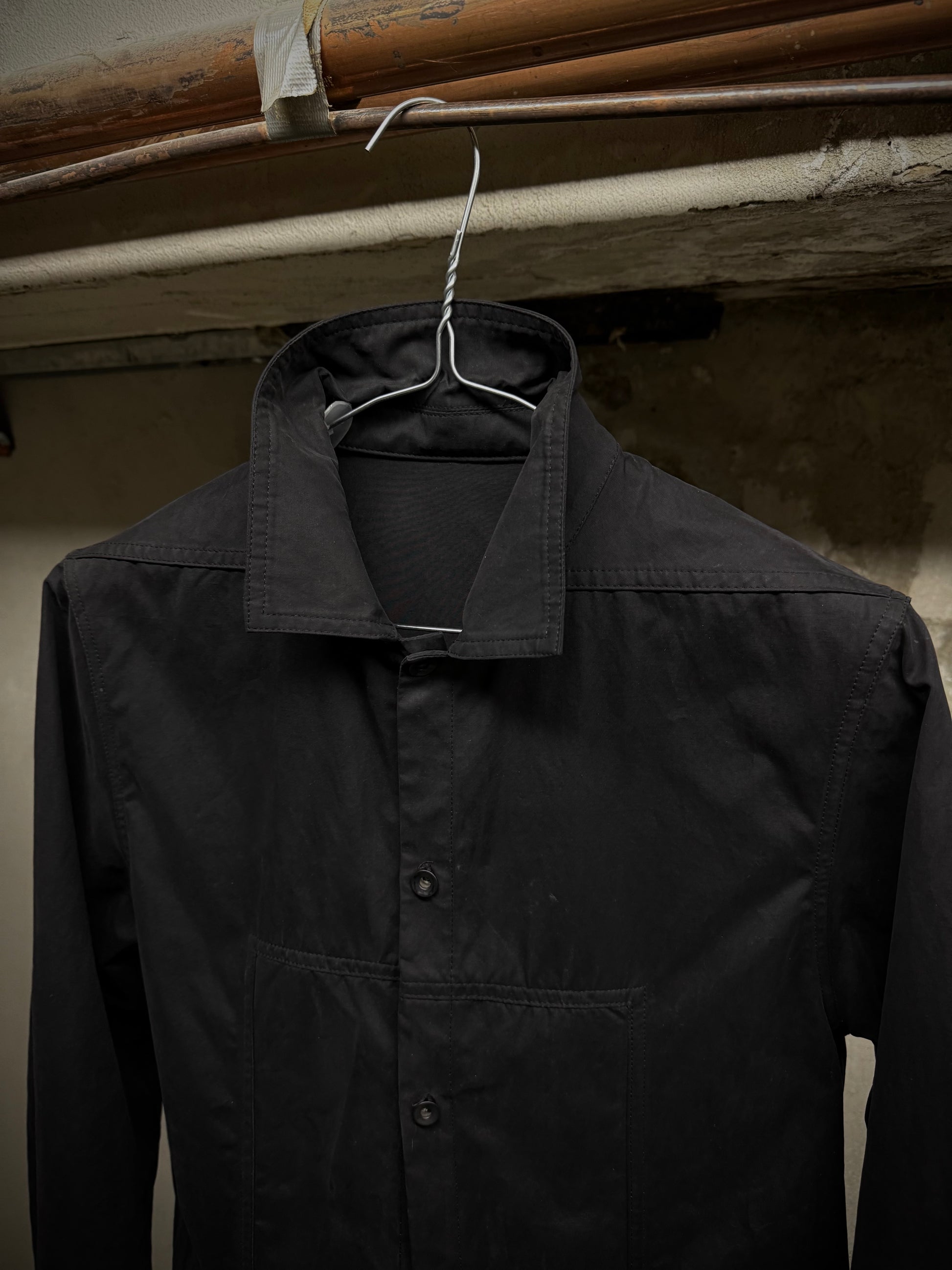 Rick Owens DRKSHDW AW17 “GLITTER” Moleskin Cotton Field Button-up Jacket detail | DRIEW GARMENTS