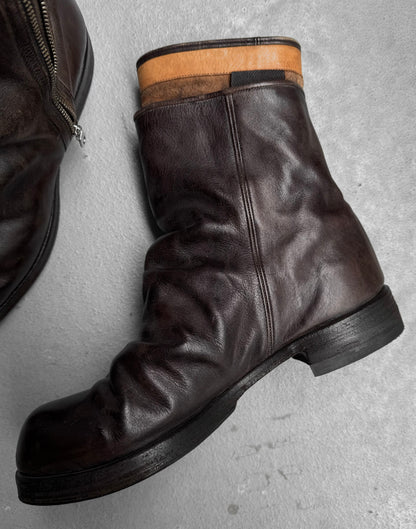 MiharaYasuhiro AW09 Brown Layered Leather Engineer Boots