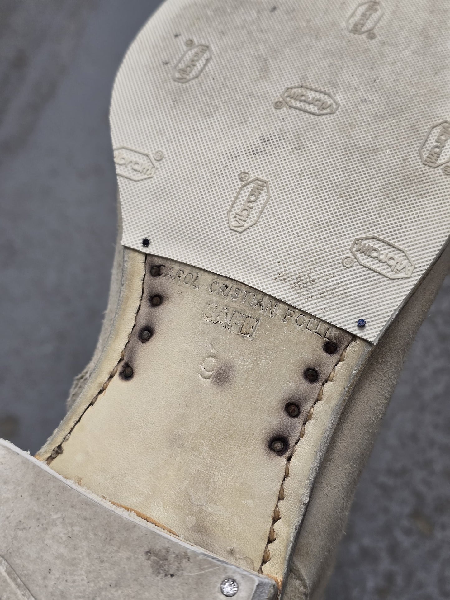 Carol Christian Poell AW05 "On Demand" Reverse Horse Leather Side Zip Boots