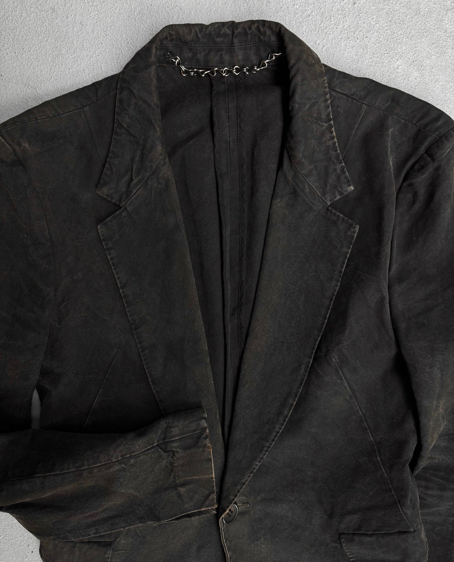 Julius_7 AW04-05 “thieves;” Faded Cotton Canvas Blazer