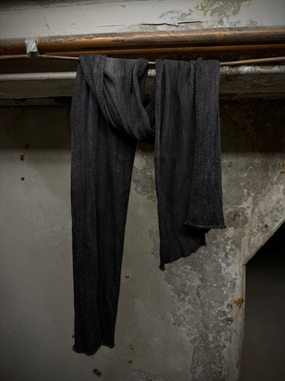 Lost and Found Ria Dunn Lost & Found by Ria Dunn 2010s Cold-dyed Wool Linen Frayed Edge Scarf | Archive Fashion Toronto