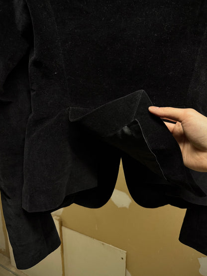 Rick Owens AW16 "MASTODON" Cotton Linen Single Button Velvet Blazer