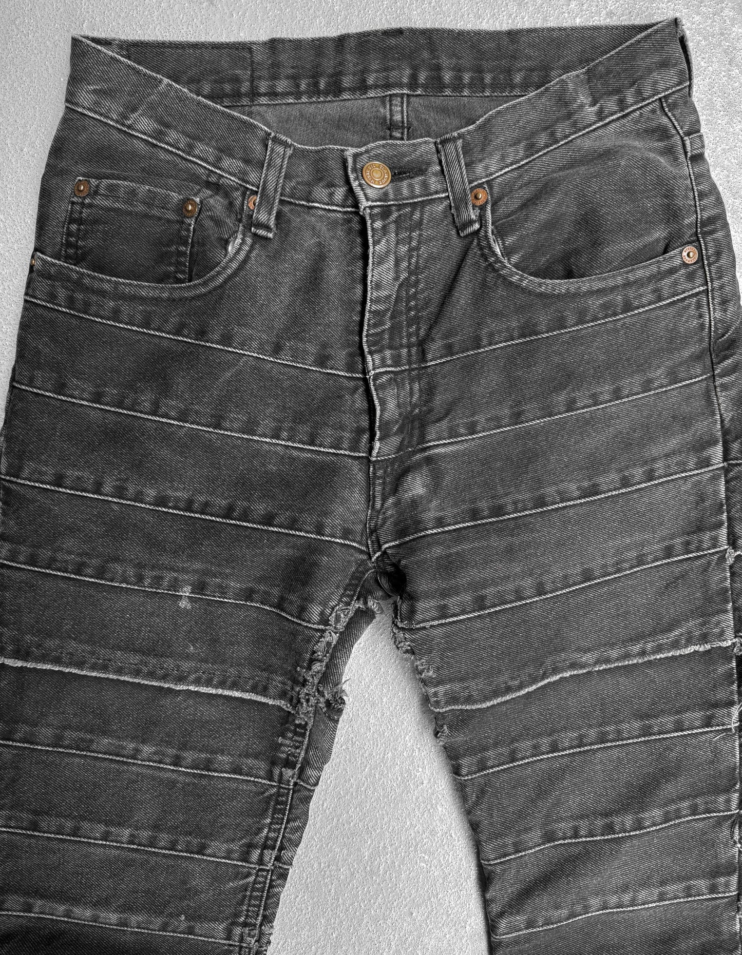 Hysteric Glamour Early 00s ‘K*nky’ Grey Flare Hagi Denim
