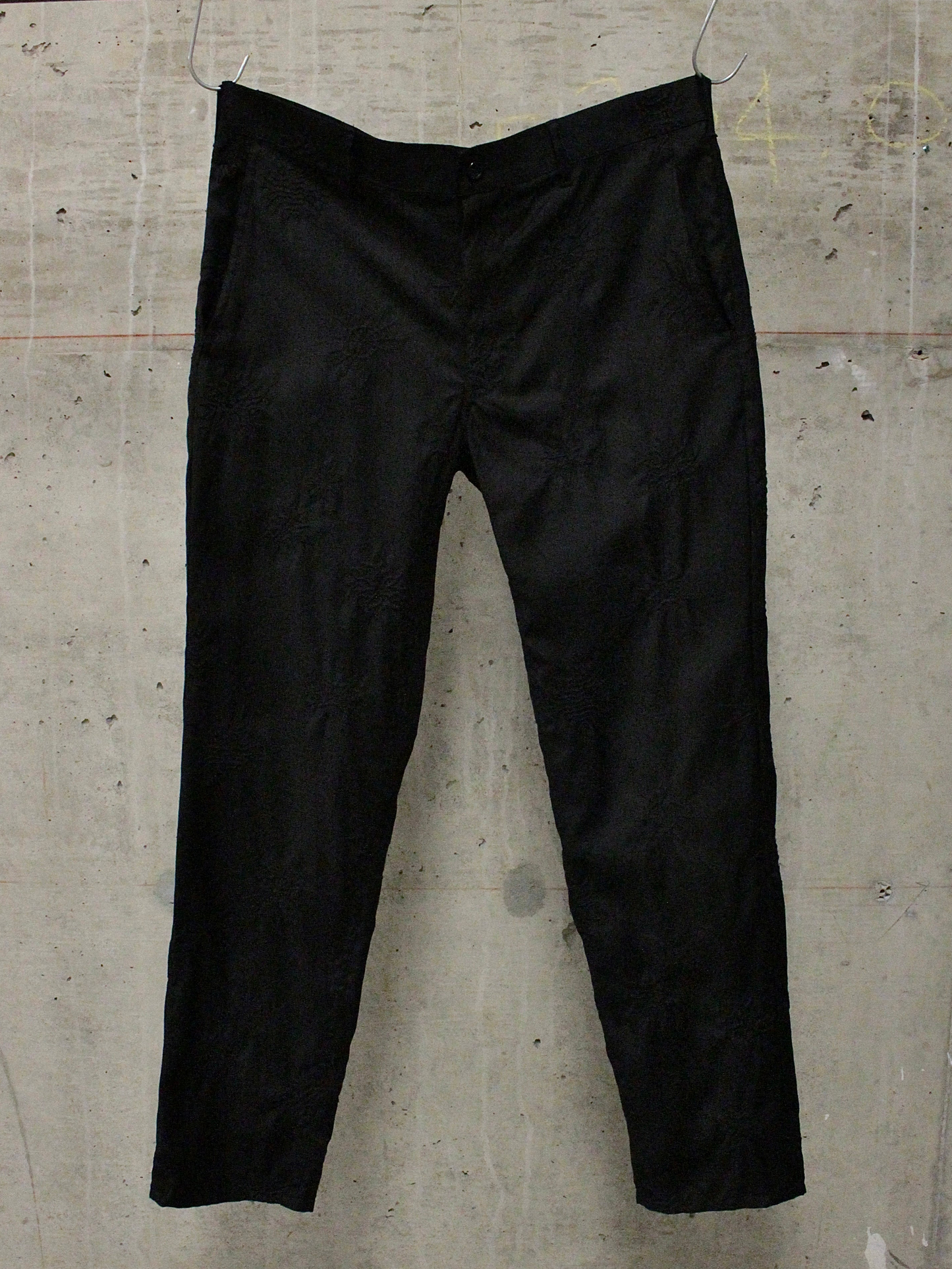 BLACK COMME des GARÇONS SS24 Black Sun Embroidered Wool Pants