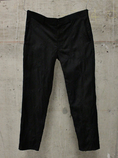 BLACK COMME des GARÇONS SS24 Black Sun Embroidered Wool Pants