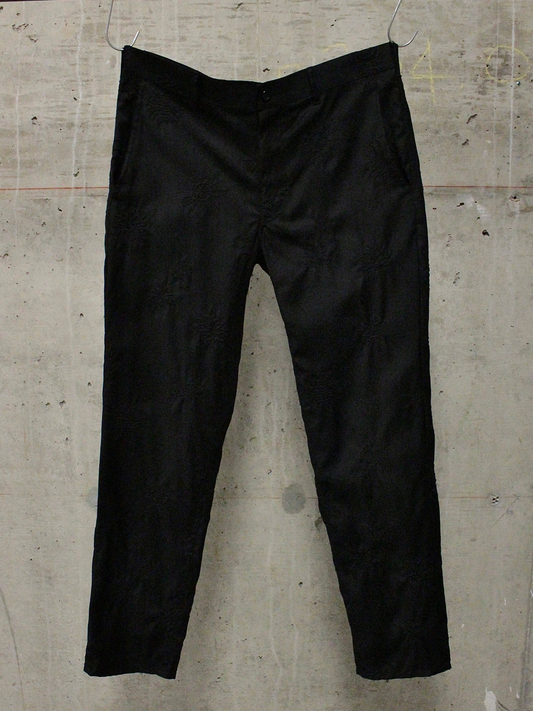 BLACK COMME des GARÇONS SS24 Black Sun Embroidered Wool Pants