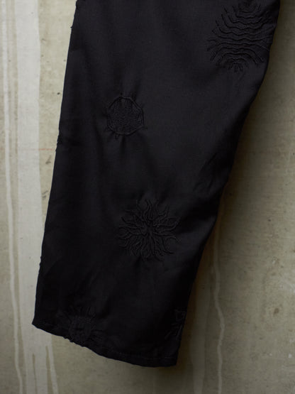 BLACK COMME des GARÇONS SS24 Black Sun Embroidered Wool Pants