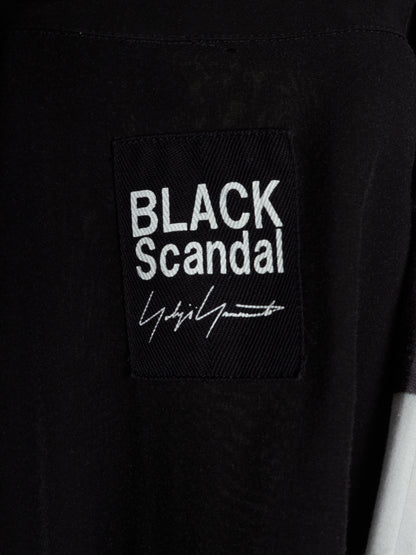 Yohji Yamamoto POUR HOMME BLACK Scandal SS19 Oversized Japanese Newspaper Print Shirt