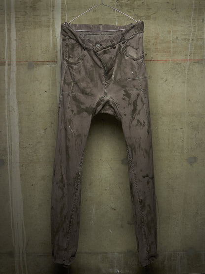 Boris Bidjan Saberi AW24 ‘P13.HS TF F1939’ Dirty Light Carbon Hand Stitch Vinyl Coated Denim