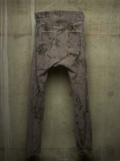 Boris Bidjan Saberi AW24 ‘P13.HS TF F1939’ Dirty Light Carbon Hand Stitch Vinyl Coated Denim