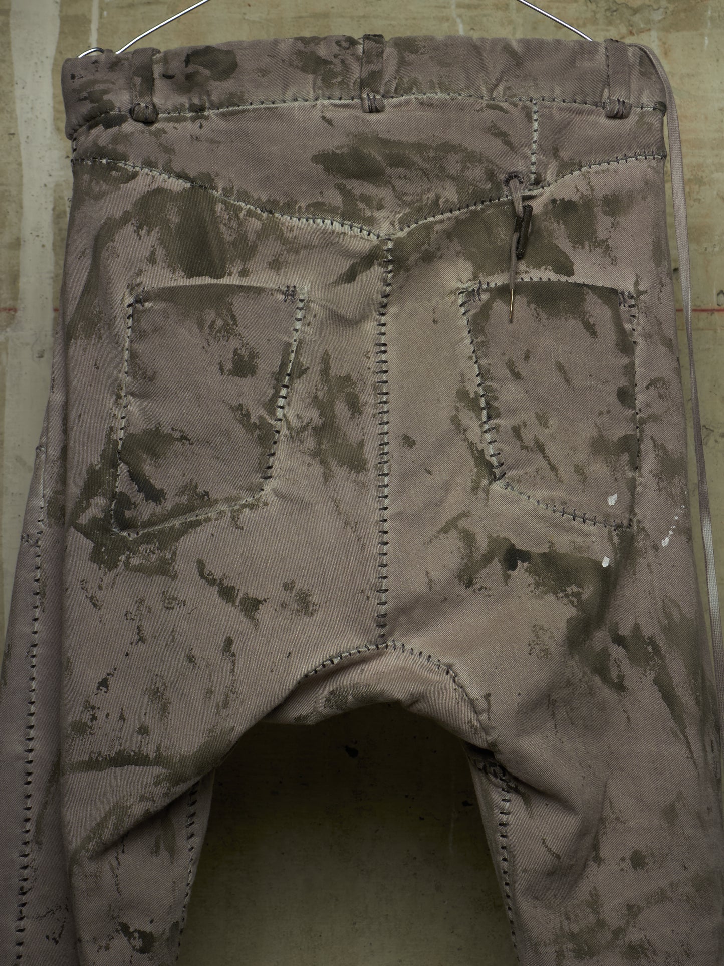 Boris Bidjan Saberi AW24 ‘P13.HS TF F1939’ Dirty Light Carbon Hand Stitch Vinyl Coated Denim