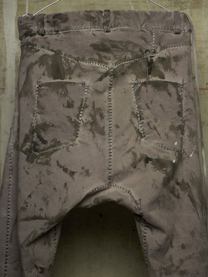 Boris Bidjan Saberi AW24 ‘P13.HS TF F1939’ Dirty Light Carbon Hand Stitch Vinyl Coated Denim
