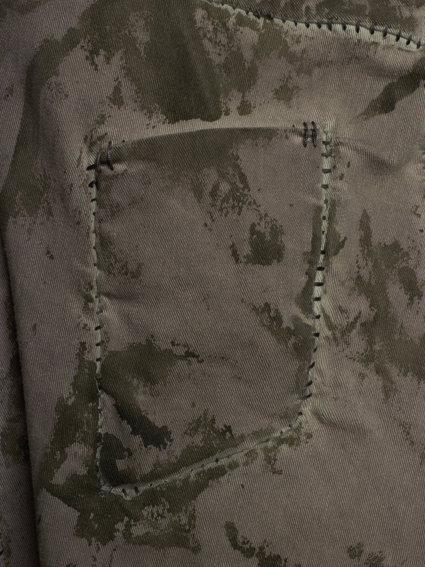 Boris Bidjan Saberi AW24 ‘P13.HS TF F1939’ Dirty Light Carbon Hand Stitch Vinyl Coated Denim