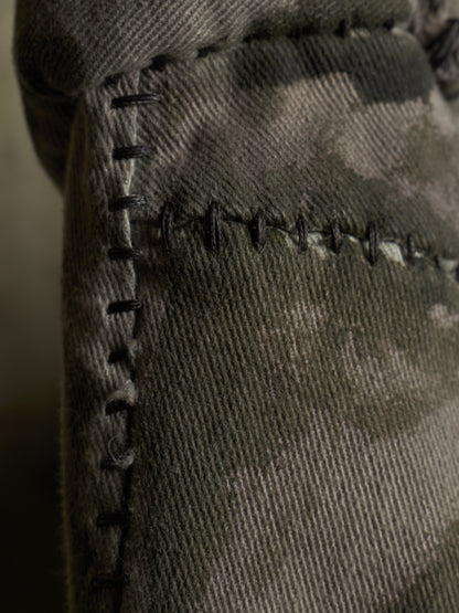 Boris Bidjan Saberi AW24 ‘P13.HS TF F1939’ Dirty Light Carbon Hand Stitch Vinyl Coated Denim