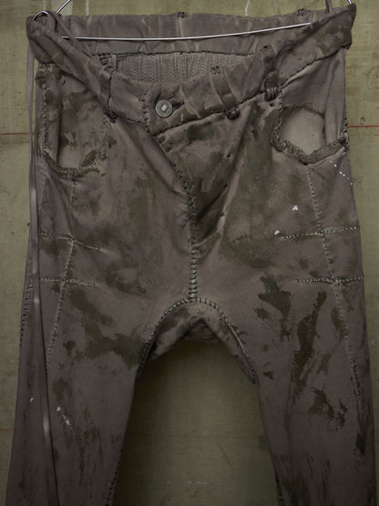 Boris Bidjan Saberi AW24 ‘P13.HS TF F1939’ Dirty Light Carbon Hand Stitch Vinyl Coated Denim