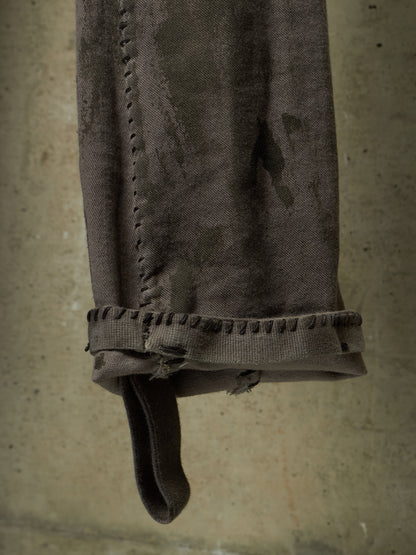 Boris Bidjan Saberi AW24 ‘P13.HS TF F1939’ Dirty Light Carbon Hand Stitch Vinyl Coated Denim
