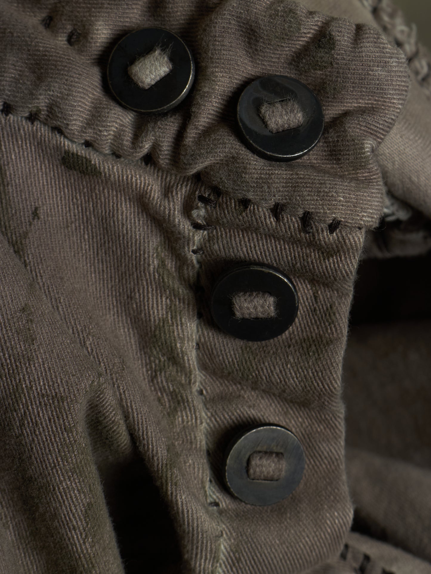 Boris Bidjan Saberi AW24 ‘P13.HS TF F1939’ Dirty Light Carbon Hand Stitch Vinyl Coated Denim