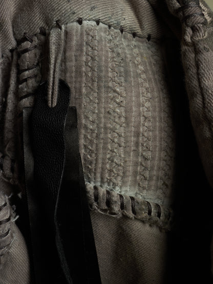 Boris Bidjan Saberi AW24 ‘P13.HS TF F1939’ Dirty Light Carbon Hand Stitch Vinyl Coated Denim