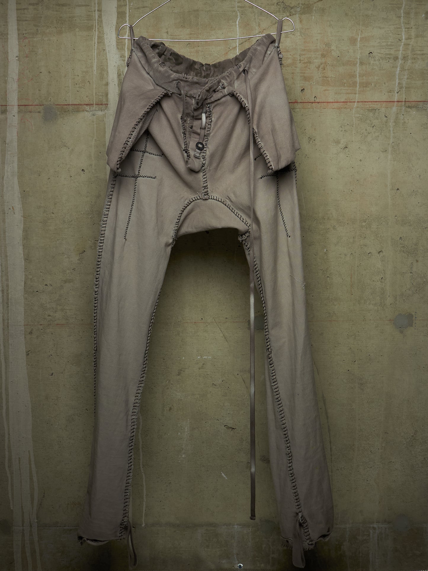 Boris Bidjan Saberi AW24 ‘P13.HS TF F1939’ Dirty Light Carbon Hand Stitch Vinyl Coated Denim