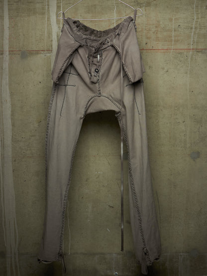 Boris Bidjan Saberi AW24 ‘P13.HS TF F1939’ Dirty Light Carbon Hand Stitch Vinyl Coated Denim