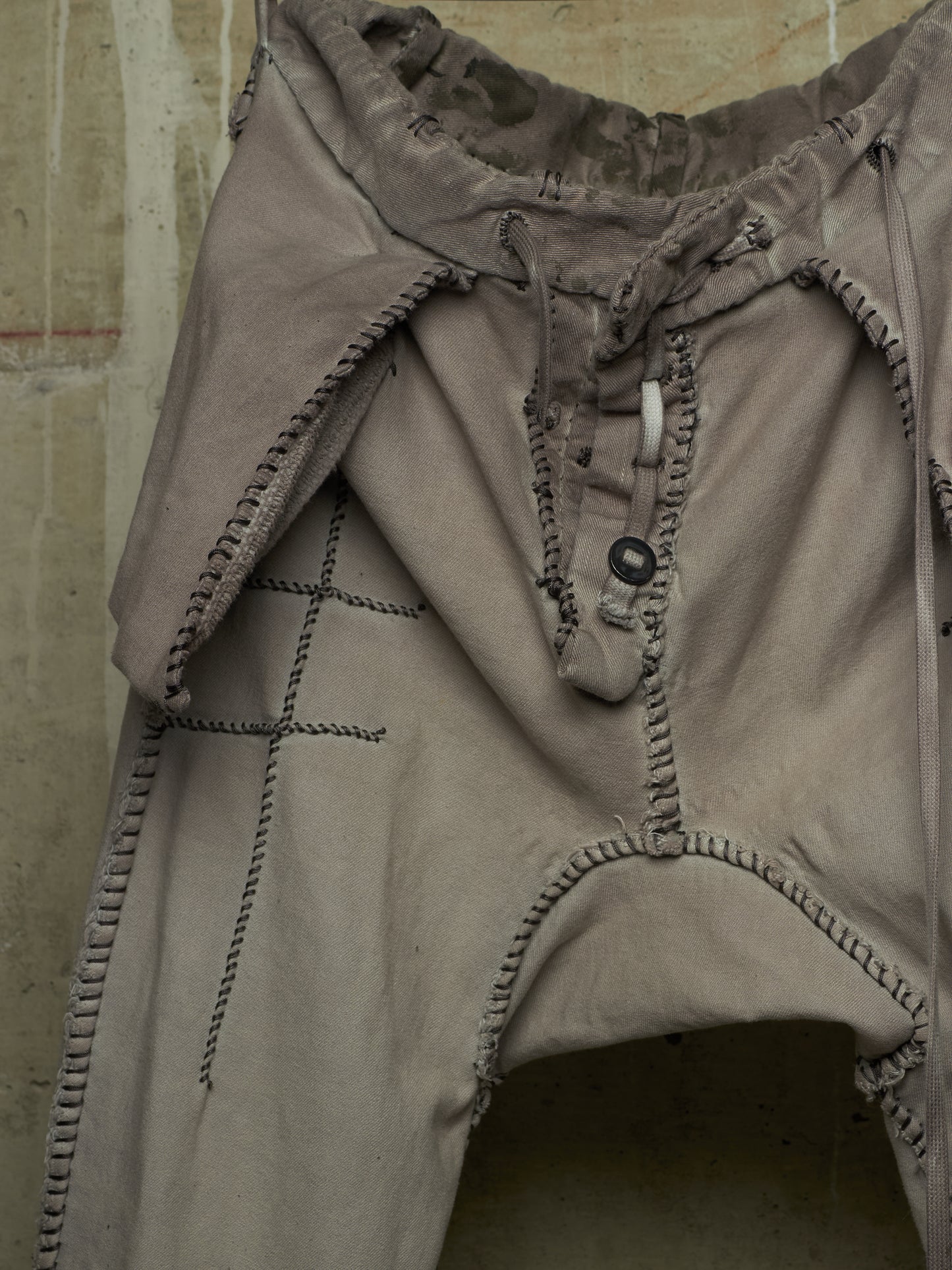 Boris Bidjan Saberi AW24 ‘P13.HS TF F1939’ Dirty Light Carbon Hand Stitch Vinyl Coated Denim