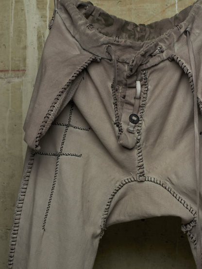Boris Bidjan Saberi AW24 ‘P13.HS TF F1939’ Dirty Light Carbon Hand Stitch Vinyl Coated Denim